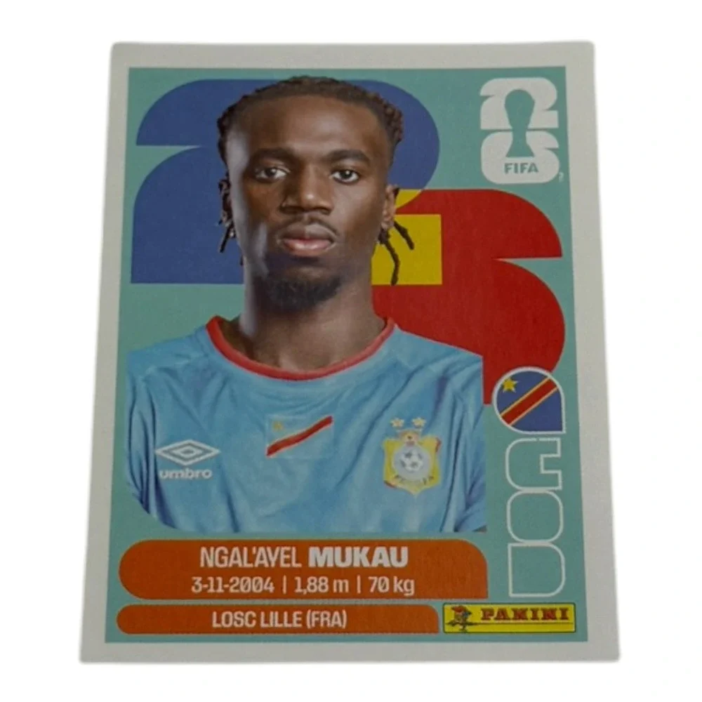 Panini FIFA World Cup 2026 Ngal'ayel Mukau LOSC Lille DR Congo Sticker COD 9